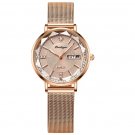Rose Gold Gold M_Luxury Women Bracelet Quartz Watches For Women Casual Waterproof Luminous Mesh Stai