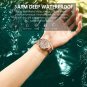 Rose Gold Gold M_Luxury Women Bracelet Quartz Watches For Women Casual Waterproof Luminous Mesh Stai