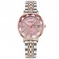 Rose Gold Pink Steel_Luxury Women Bracelet Quartz Watches For Women Casual Waterproof Luminous Mesh 