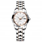 Gold White_Luxury Ladies Watches Casual Stainless Steel Luminous Waterproof Quartz Women's Watches D