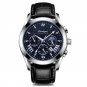 822-Leather BU SL_2021  Mens Watches Waterproof Luminous  Luxury Quartz Wristwatch Full Stell Milita