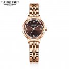 S Coffee_LANGLISHI 2021 Luxury Women Watches Waterproof Quartz Ladys Watch for Woman Dress Ladies Wr