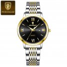 Gold Black_Luxury Woman Watch High Quality Waterproof Luminous Date Ladies Watch Stainless Steel Wom