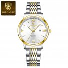 Gold White_Luxury Woman Watch High Quality Waterproof Luminous Date Ladies Watch Stainless Steel Wom