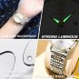 Silver Black_Luxury Woman Watch High Quality Waterproof Luminous Date Ladies Watch Stainless Steel W