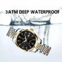 Gold White S_Casual Wrist Watch For Women Luxury Waterproof Luminous Date Ladies Watch Stainless Ste