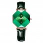 Leather_Women Watch Luxury Green Diamond Quartz Ladies Watches Waterproof Stainless Stain Watches Gi