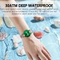 Leather_Women Watch Luxury Green Diamond Quartz Ladies Watches Waterproof Stainless Stain Watches Gi