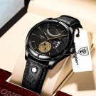 802 BK BK L_Swiss Brand  Men Watch Top Luxury Sport Men's Wristwatch Waterproof Luminous Leather Dat