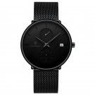 Gray_Mens Watches  Luxury Quartz Watch Men Casual Slim Mesh Steel Waterproof Luminous Sport Date Wri
