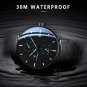 Gray_Mens Watches Luxury Quartz Watch Men Casual Slim Mesh Steel Waterproof Luminous Sport Date Wri