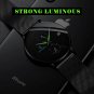 Red_Mens Watches Luxury Quartz Watch Men Casual Slim Mesh Steel Waterproof Luminous Sport Date Wris