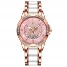 Pink_Women Watch Luxury Quartz Diamond Rose Gold Ceramics Steel Watches Waterproof Luminous Swiss Br
