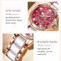 Pink_Women Watch Luxury Quartz Diamond Rose Gold Ceramics Steel Watches Waterproof Luminous Swiss Br
