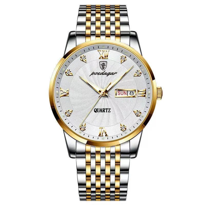 827 GD WH S_2022 Watch Men Stainless Steel  Luxury Waterproof Luminous Wristwatch Mens Watches Sport