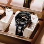 Silver SL BK_LANGLISHI Watch 2021 Casual Man Watch Leather Luxury Watches Waterproof Luminous Simpl
