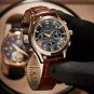 6198-Blue Silver_Men Watch Top   Sport Watches Mens Full Steel Quartz Wristwatch Date Male Clock