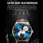 SL BK L_Quartz Leather Men Watch  Luxury Waterproof Luminous Date Mens Wristwatch Casual Sport Watch