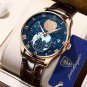 SL BU L_Quartz Leather Men Watch  Luxury Waterproof Luminous Date Mens Wristwatch Casual Sport Watch