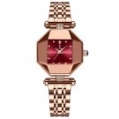 Red_Women Watch Luxury Stainless Stain Waterproof Quartz Watches Swiss  Rose Gold Ladies Wristwatch