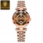 Rose Gold Brown_Luxury Wrist Watch Elegant Waterproof Stainless Steel High Quality Ladies Watch Diam