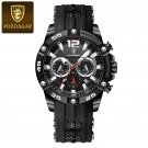 Black Black_Luxury Man Wristwatch Sports Chronograph Silicone Strap Men Watches Waterproof Luminous 