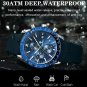 Gold Black C_Men Watch Sport Chronograph Silicone Quartz Watches Luxury Waterproof Luminous Date Me
