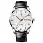 Silver White_Men Watches Waterproof Luminous  Luxury Leather Casual Sports Quartz Wristwatch Militar