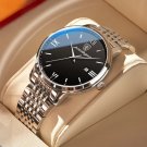 826 SL BK S_2021 Casual Mens Watches  Luxury Leather Blue Clock Male Sport Wristwatch Waterproof Qua