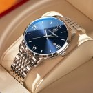826 SL BU S_2021 Casual Mens Watches  Luxury Leather Blue Clock Male Sport Wristwatch Waterproof Qua