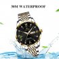 836 SL BK S_Watch Men Stainless Steel Business Date Clock Waterproof Luminous Watches Mens Top Luxur