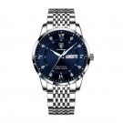 836 SL BU S_Watch Men Stainless Steel Business Date Clock Waterproof Luminous Watches Mens Top Luxur