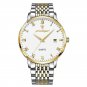 838 GD WH S_Watch Men Stainless Steel Business Date Clock Waterproof Luminous Watches Mens Top Luxur