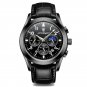 816 BK BK L_Leather Men Watches Waterproof Luminous  Luxury Quartz Wristwatch with Date Sport Casual