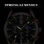 816 BK BK L_Leather Men Watches Waterproof Luminous Luxury Quartz Wristwatch with Date Sport Casual