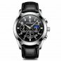 816 SL BK L_Leather Men Watches Waterproof Luminous  Luxury Quartz Wristwatch with Date Sport Casual