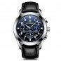 816 SL BU L_Leather Men Watches Waterproof Luminous  Luxury Quartz Wristwatch with Date Sport Casual
