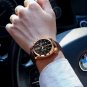 816 SL BU L_Leather Men Watches Waterproof Luminous Luxury Quartz Wristwatch with Date Sport Casual