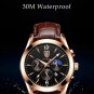 822 BK BK L_Leather Men Watches Waterproof Luminous Luxury Quartz Wristwatch with Date Sport Casual