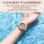 Rose Gold Star_Luxury Ladies Wrist Watch Diamond Watch for Women High Quality Waterproof Leather Wom