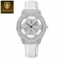 Silver Snowflake_Luxury Ladies Wrist Watch Diamond Watch for Women High Quality Waterproof Leather W