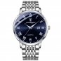 838 SL BU S_Mens Watches Stainless Steel Business Wristwatch Push Button Hidden Clasp with Date Wate