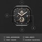 Rose Gold Black Gold_Luxury Casual Men's Watch Sports Chronograph Leather Watches Waterproof Luminou