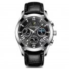 6198 SL BK L_2021  Mens Watches CAREKISO  Leather Waterproof Luminous Sport Date Quartz Watch For Me