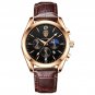 829 GD BK L_2021  Mens Watches CAREKISO  Leather Waterproof Luminous Sport Date Quartz Watch For Men