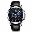 829 SL BU L_2021  Mens Watches CAREKISO  Leather Waterproof Luminous Sport Date Quartz Watch For Men