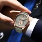 802 SL BK L_2022 Men Watch  Luxury Waterproof Date Quartz Watches Mens Military Leather Clock Sport 
