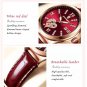 Blue Leather_2022 Women Watches Leather Romance Red Dial Luxury Ladies Watch Waterproof Quartz Date