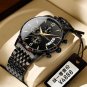 Black SL Leather_Men's Watches  Luxury  Waterproof Luminous Quartz Wristwatch  Casual Busniess