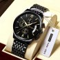 Black Steel_Men's Watches  Luxury  Waterproof Luminous Quartz Wristwatch  Casual Busniess